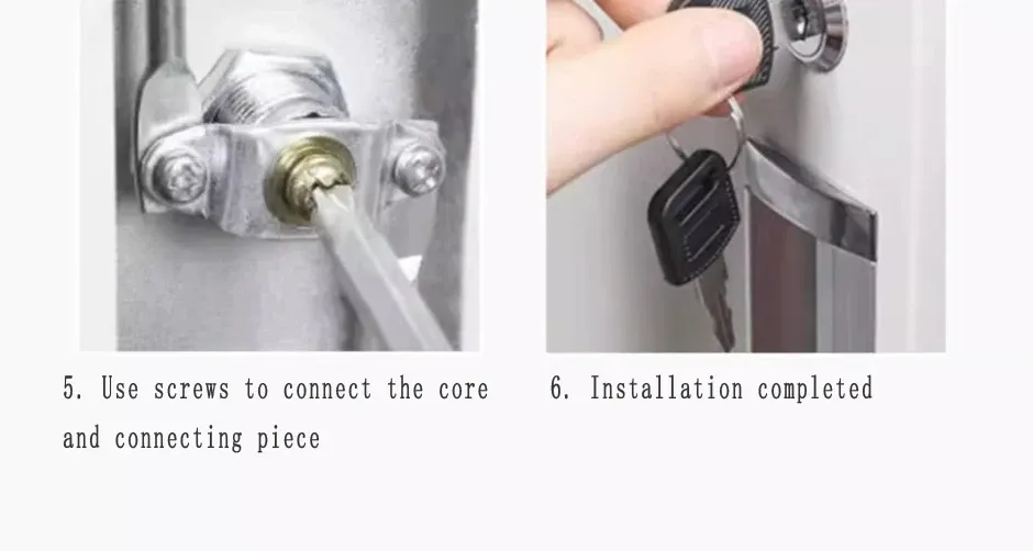 Durable Metal File Cabinet Lock with Aluminum Alloy Core for Office, Locker, Mailbox Security - Secure Connecting Rod Lock showcase 9