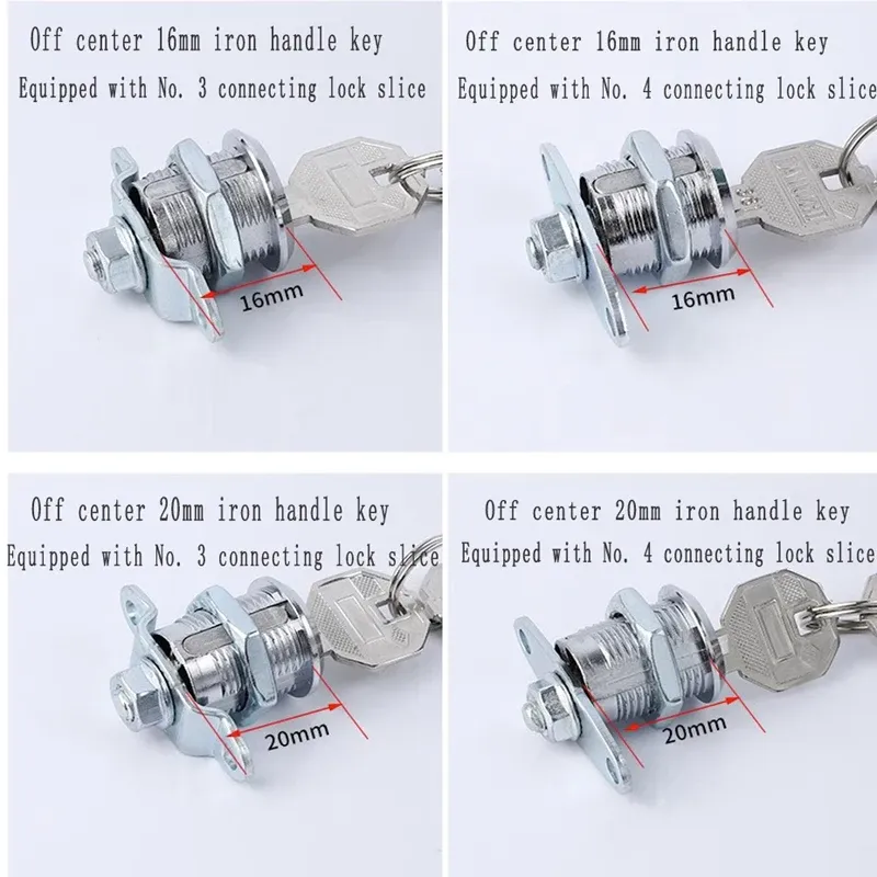 Durable Metal File Cabinet Lock with Aluminum Alloy Core for Office, Locker, Mailbox Security - Secure Connecting Rod Lock thumbnail 3