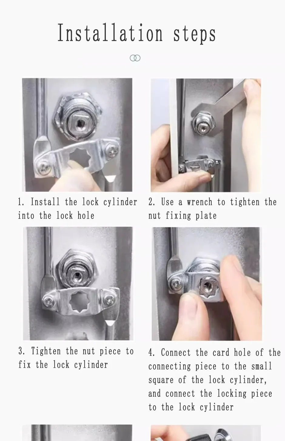 Durable Metal File Cabinet Lock with Aluminum Alloy Core for Office, Locker, Mailbox Security - Secure Connecting Rod Lock showcase 8