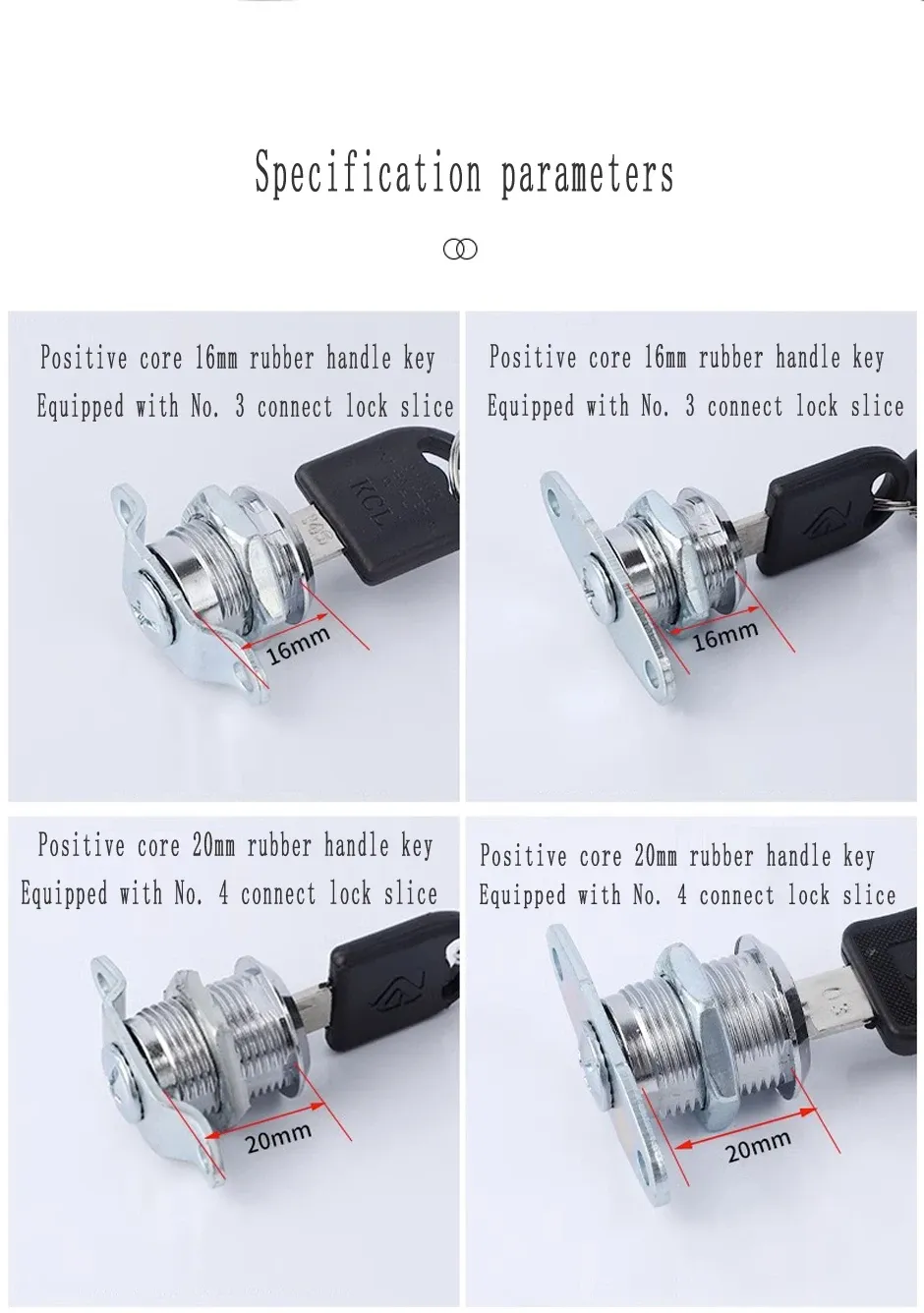Durable Metal File Cabinet Lock with Aluminum Alloy Core for Office, Locker, Mailbox Security - Secure Connecting Rod Lock showcase 12