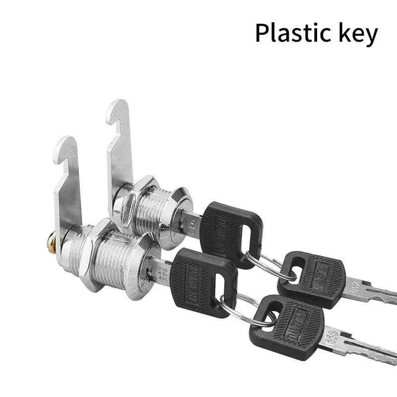 Metal Cylinder Cam Lock with 2 Keys for Cabinets, Lockers, Drawers, Mailboxes, File Cabinets - Available in Same Key or Different Key Options, 16mm showcase 1