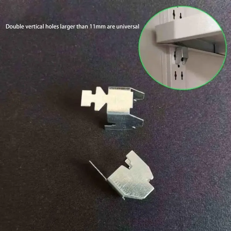 10Pcs Metal Shelf Clips for File Cabinets, Kitchen Cabinets, Bookcases - Durable Silver Support Pegs for Office and Home Organization thumbnail 3