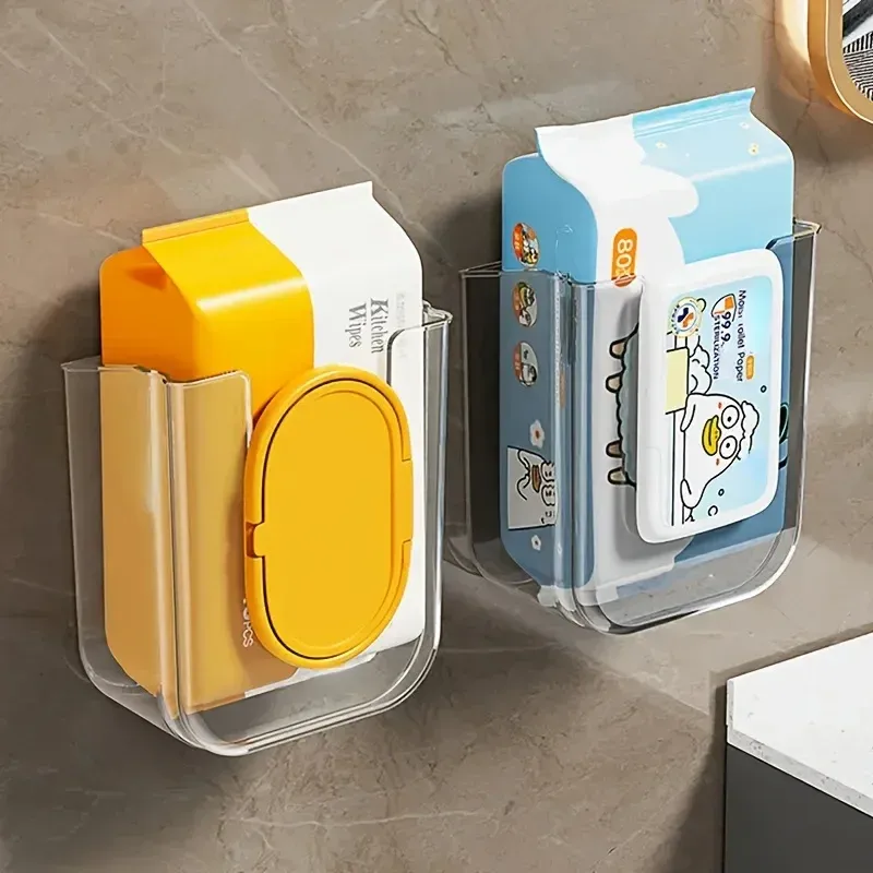 Wall Mounted Wet Tissue Storage Box with Large Opening, Non-Perforated Design, Strong Load-Bearing for Bathroom Organization showcase 1