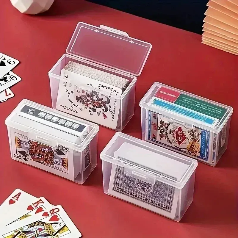 Clear Plastic Card Storage Box Organizer - Durable, Transparent Holder for Game Cards, Business Cards, Collectibles - Compact & Portable 10x6.5x4cm showcase 3