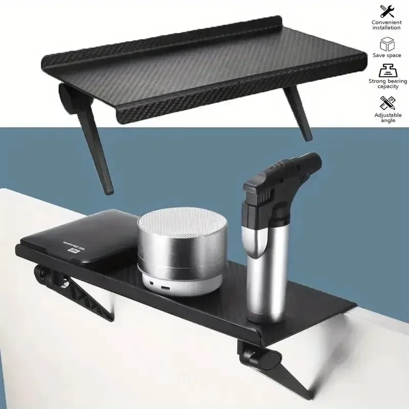 Adjustable Computer TV Screen Top Shelf Mount Holder for Wireless Router Set-top Box - Durable ABS Plastic with Non-Slip Grip, Black/White Options showcase 6