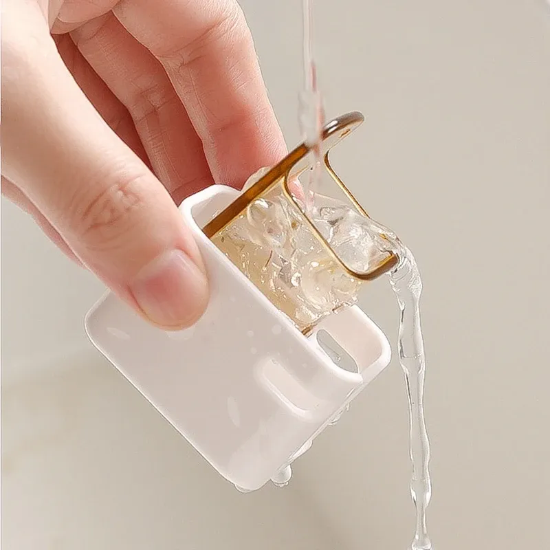 2PCS Wall Mounted Toothbrush Holder Flip-top Dustproof Storage Box for Electric Toothbrushes - Bathroom Organizer thumbnail 3