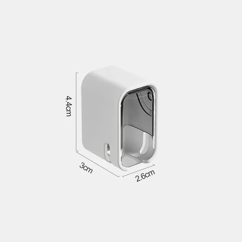 2PCS Wall Mounted Toothbrush Holder Flip-top Dustproof Storage Box for Electric Toothbrushes - Bathroom Organizer thumbnail 6