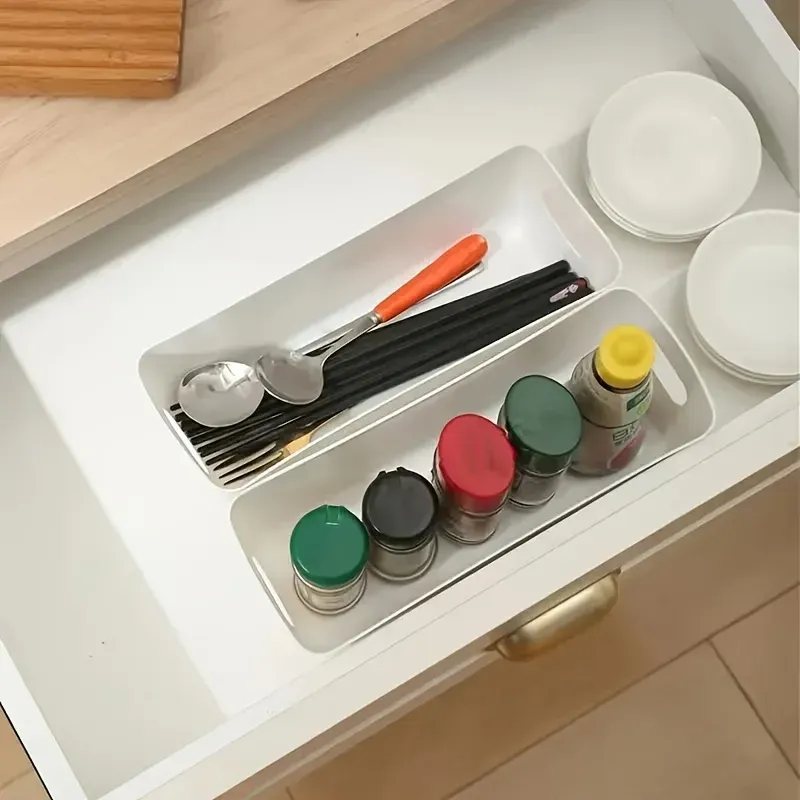 10pcs Large Capacity Multifunctional Storage Box for Desktop Sundries, Underwear, and Home Organization - Durable Plastic Organizer Bins thumbnail 6
