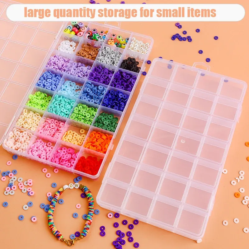 Transparent Plastic Storage Container Box Organizer for Jewelry, Beads, Craft Supplies - Clear Display Case with Multiple Compartments showcase 8