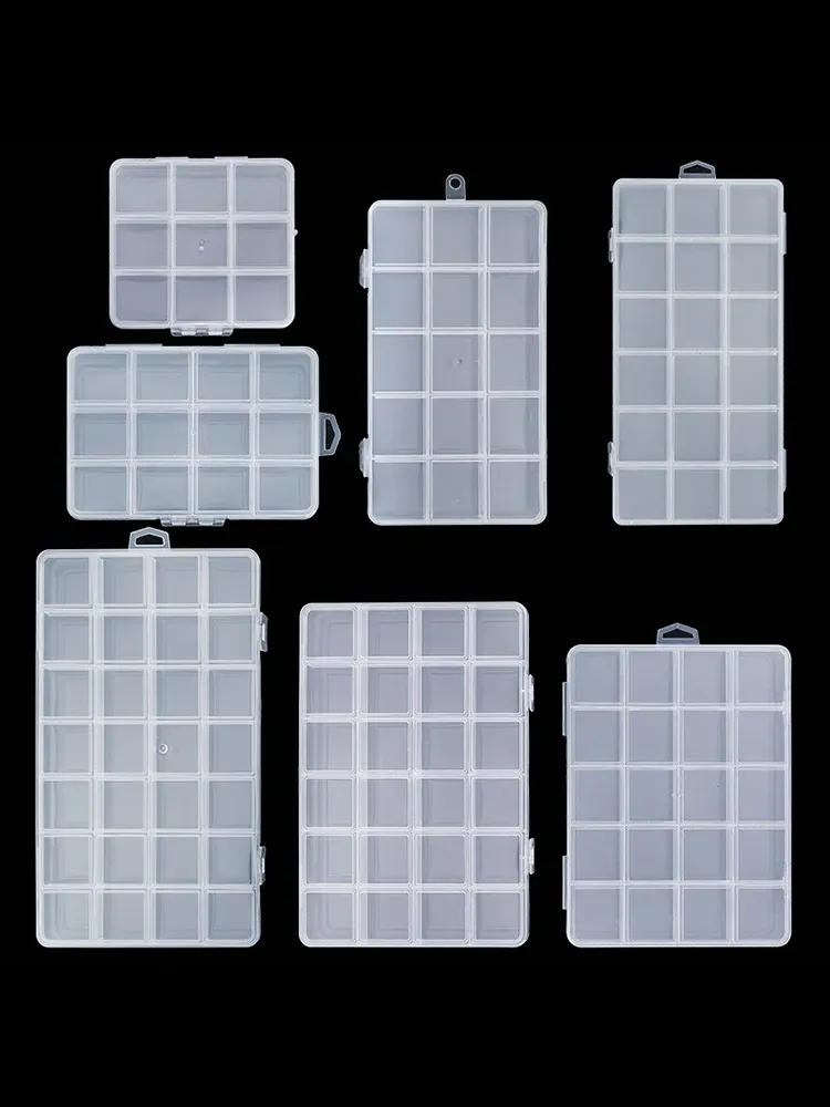 Transparent Plastic Storage Container Box Organizer for Jewelry, Beads, Craft Supplies - Clear Display Case with Multiple Compartments showcase 3