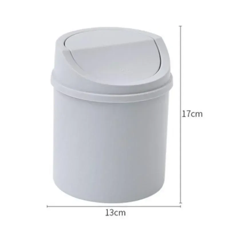 Mini Desktop Trash Can with Flip Lid, Small Plastic Waste Bin for Bedroom, Office Desk, Workspace Storage Box, Compact and Easy Clean showcase 10