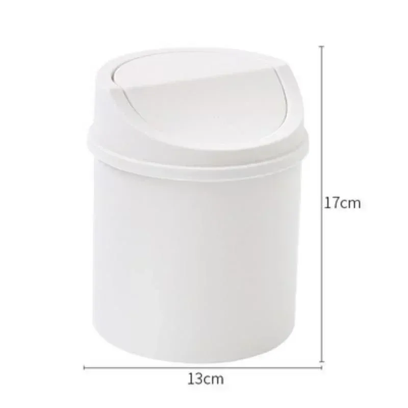 Mini Desktop Trash Can with Flip Lid, Small Plastic Waste Bin for Bedroom, Office Desk, Workspace Storage Box, Compact and Easy Clean showcase 11