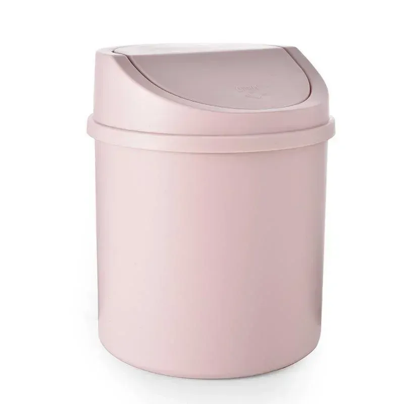 Mini Desktop Trash Can with Flip Lid, Small Plastic Waste Bin for Bedroom, Office Desk, Workspace Storage Box, Compact and Easy Clean showcase 9