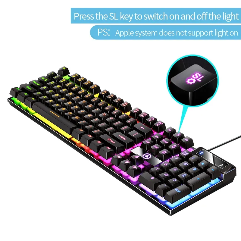 YINDIAO Wired Gaming Keyboard for Laptop & Desktop PC - Low Profile, Full Numpad, Office & Gamer Essential thumbnail 6