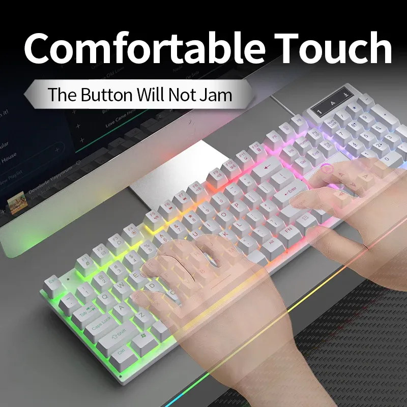 YINDIAO Wired Gaming Keyboard for Laptop & Desktop PC - Low Profile, Full Numpad, Office & Gamer Essential thumbnail 4