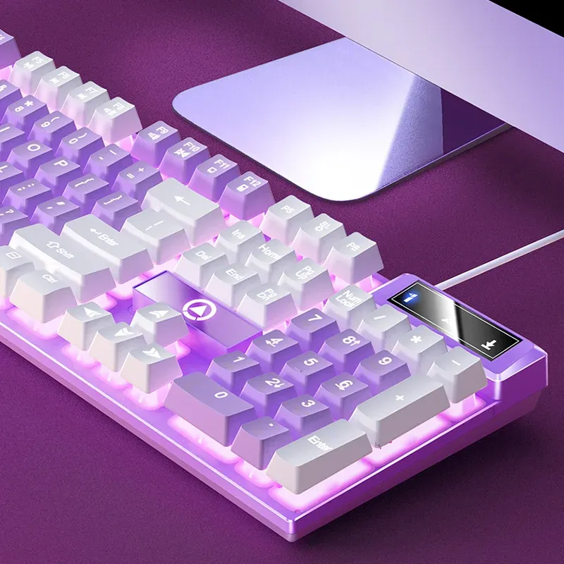 YINDIAO Wired Gaming Keyboard for Laptop & Desktop PC - Low Profile, Full Numpad, Office & Gamer Essential thumbnail 3