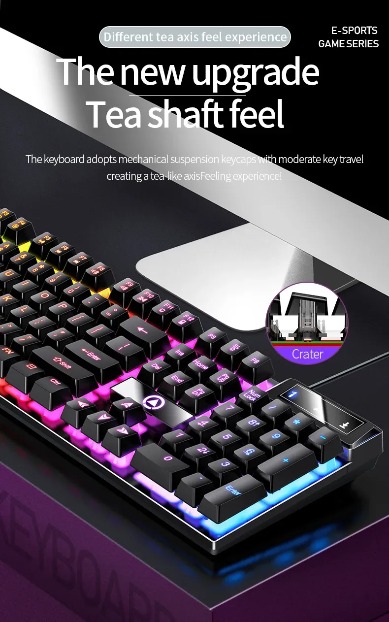 YINDIAO Wired Gaming Keyboard for Laptop & Desktop PC - Low Profile, Full Numpad, Office & Gamer Essential showcase 7