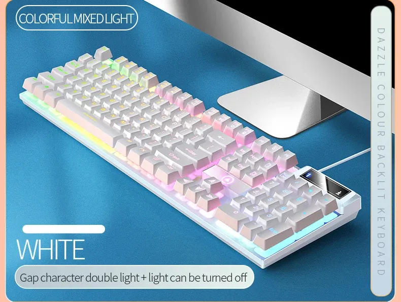 YINDIAO Wired Gaming Keyboard for Laptop & Desktop PC - Low Profile, Full Numpad, Office & Gamer Essential showcase 4