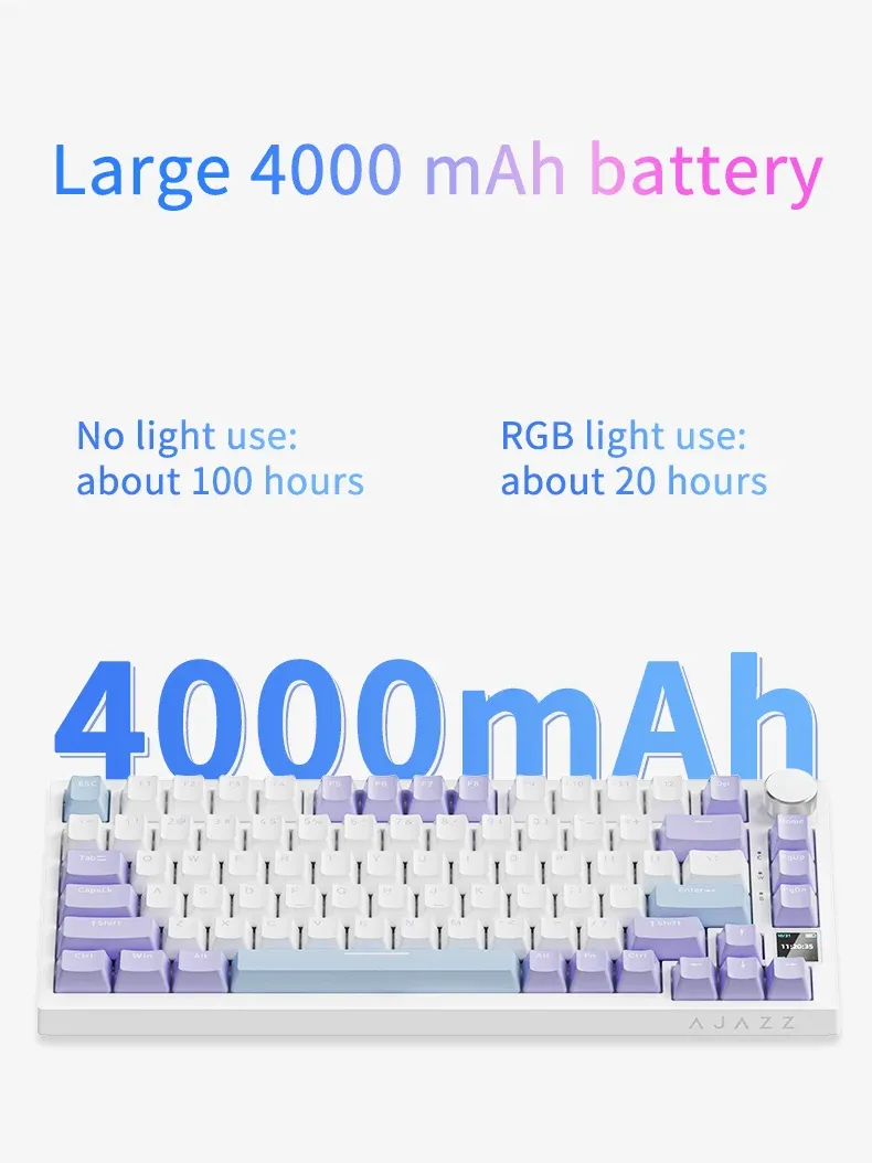 AJAZZ AK820 Pro Tri-Mode Mechanical Gaming Keyboard - 70% Compact RGB Hot-Swappable Layout for PC/Mac, Wired & Wireless Connectivity showcase 17