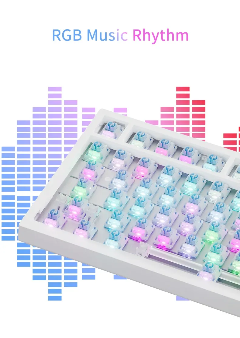 AJAZZ AK820 Pro Tri-Mode Mechanical Gaming Keyboard - 70% Compact RGB Hot-Swappable Layout for PC/Mac, Wired & Wireless Connectivity showcase 22