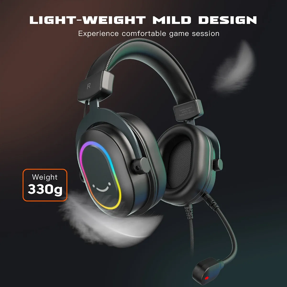 Fifine RGB Gaming Headset with Mic, 7.1 Surround Sound Over-Ear Headphones for PC, PS4, PS5, 3 EQ Modes for Game, Movie, Music, Immersive Audio Experience showcase 5