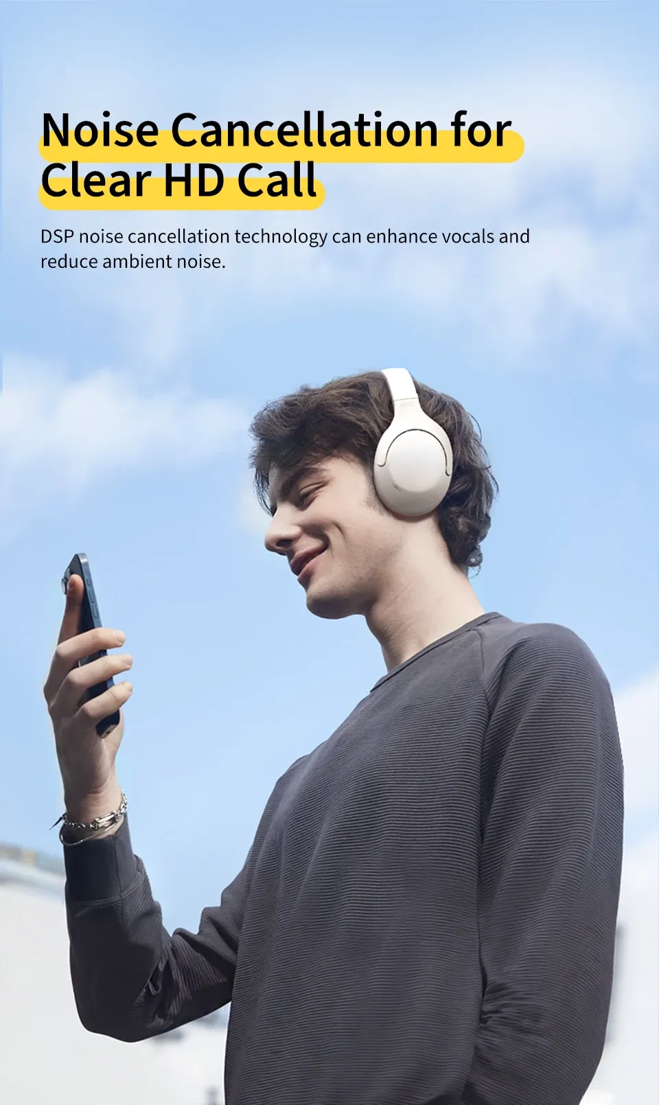 QCY H3 Lite ANC Wireless Headphones with Bluetooth 5.3, 60-Hour Playtime, Foldable Over-Ear Headset with HIFI Sound and Dual Device Connection for Immersive Audio Experience showcase 6