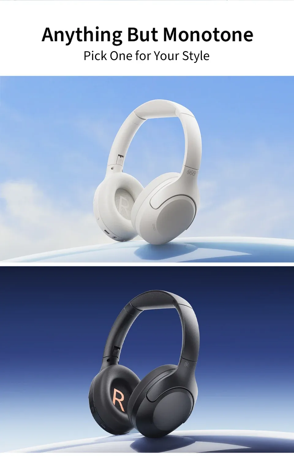 QCY H3 Lite ANC Wireless Headphones with Bluetooth 5.3, 60-Hour Playtime, Foldable Over-Ear Headset with HIFI Sound and Dual Device Connection for Immersive Audio Experience showcase 10