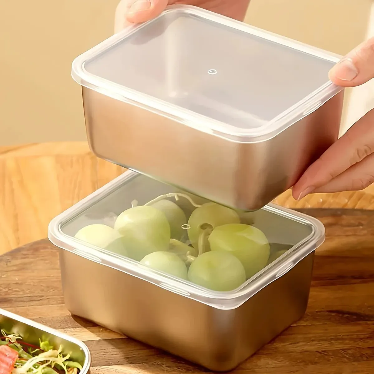 6-Piece Stainless Steel Food Storage Container Set with Airtight Lids - Leakproof, Stackable, Reusable Lunch Boxes for Camping, Picnics, School, and Home showcase 5