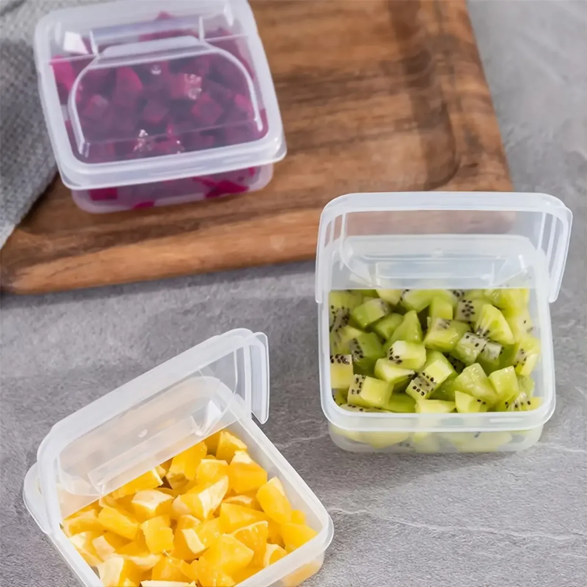 Clear Plastic Sliced Cheese Container with Flip Lid for Fridge - Durable Butter Block Storage Box - Refrigerator Food Organizer showcase 5