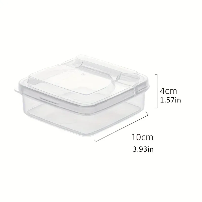 Clear Plastic Sliced Cheese Container with Flip Lid for Fridge - Durable Butter Block Storage Box - Refrigerator Food Organizer showcase 8