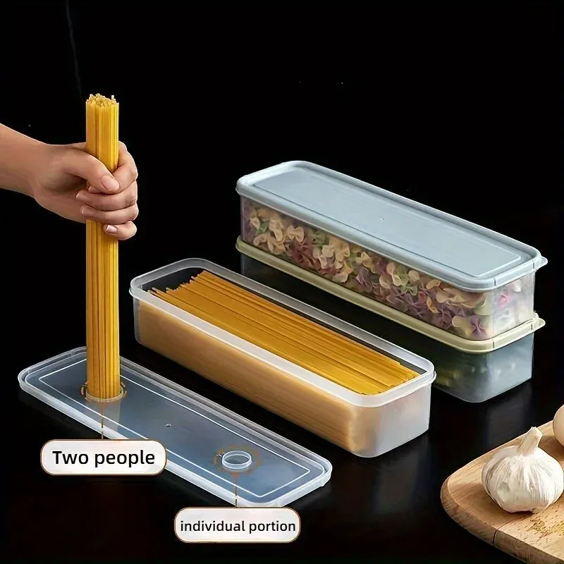 4 Pcs Long Rectangular Food Storage Containers Set - Reusable Plastic Refrigerator Organizer Boxes for Kitchen & Pantry Organization thumbnail 4
