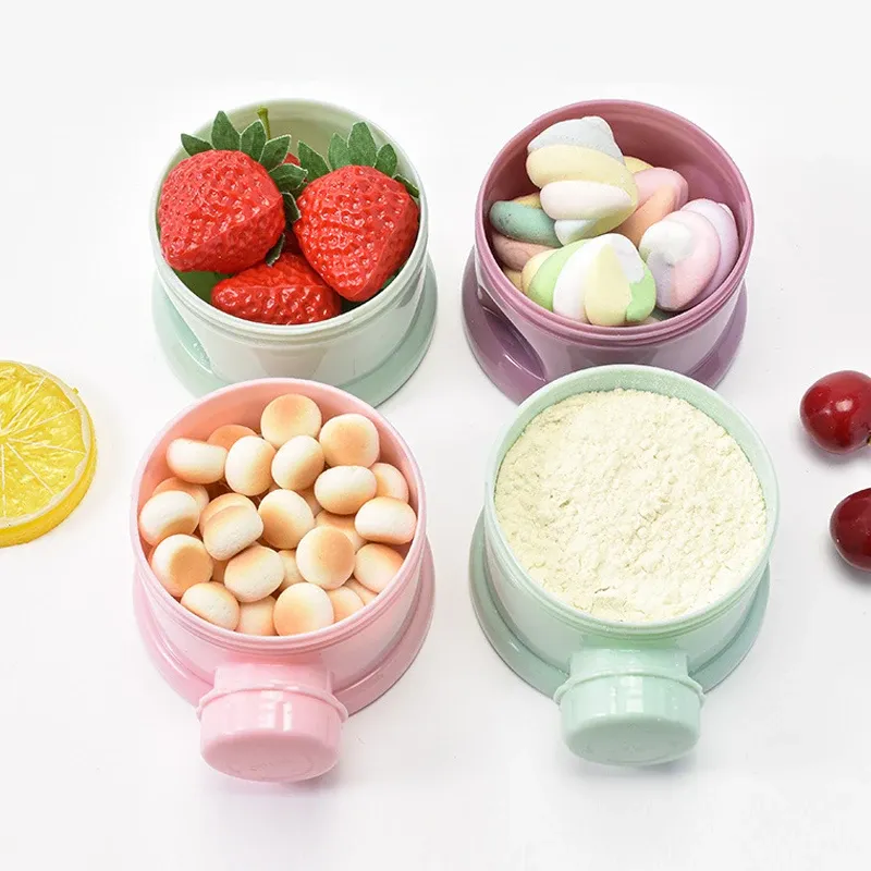 3/4 Tier Portable Milk Powder Container Dispenser Spill Resistant Food Storage Carton for Babies 1-6 Years Old Travel thumbnail 2