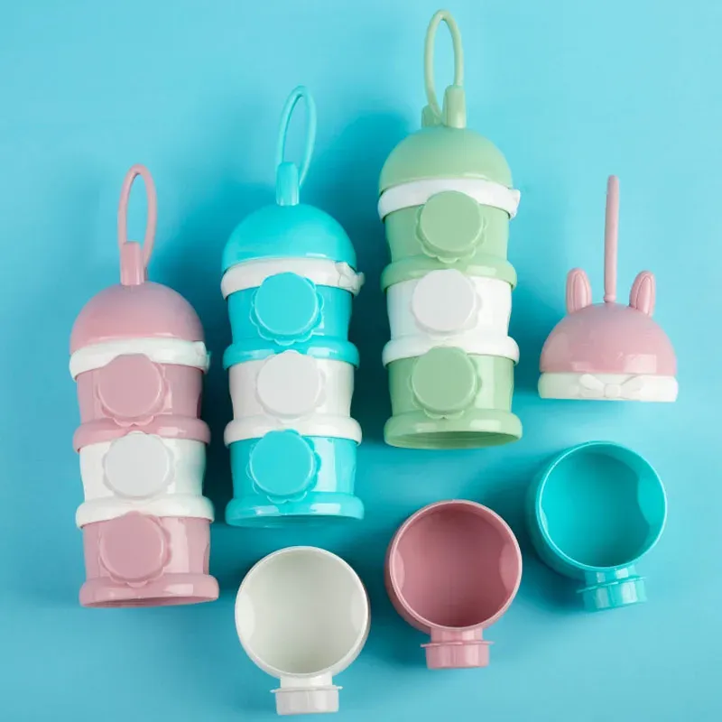 3/4 Tier Portable Milk Powder Container Dispenser Spill Resistant Food Storage Carton for Babies 1-6 Years Old Travel thumbnail 6