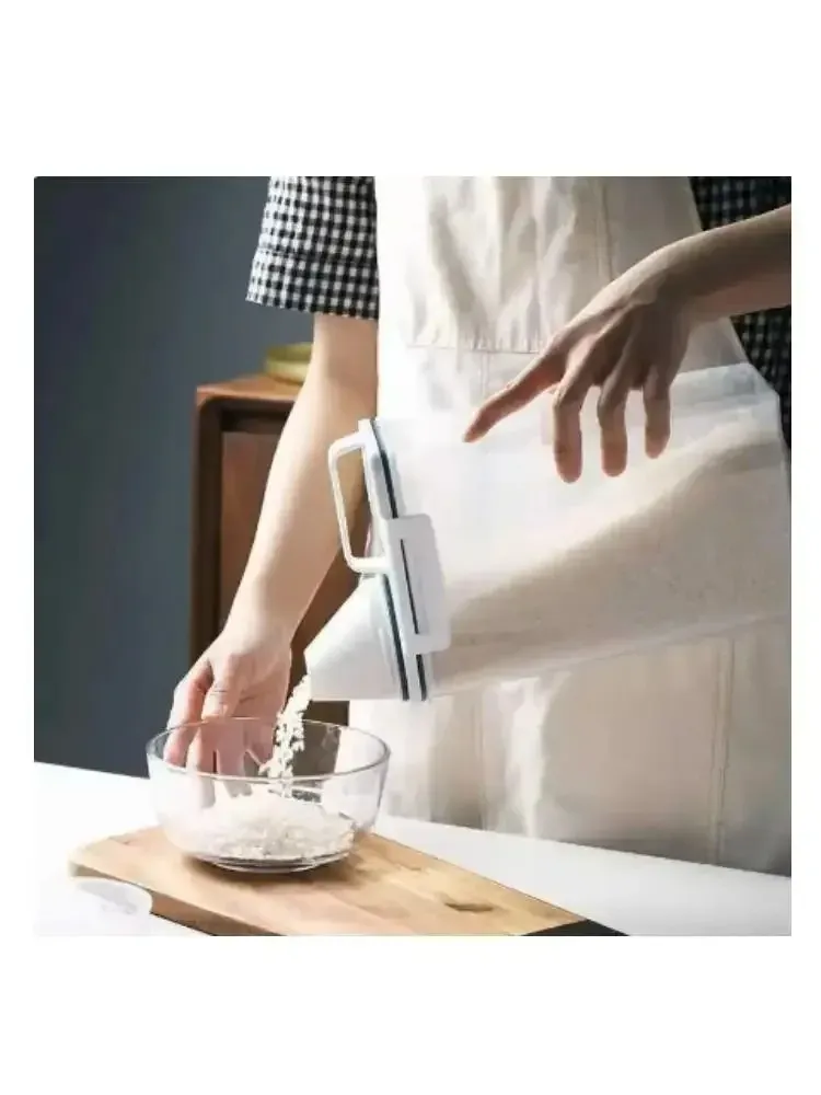 1.75L/2.5L Food Storage Container with Lid, Insect-Proof Moisture-Proof Sealed Grain Rice Dispenser with Measuring Cup, Kitchen Food Storage Tank thumbnail 5