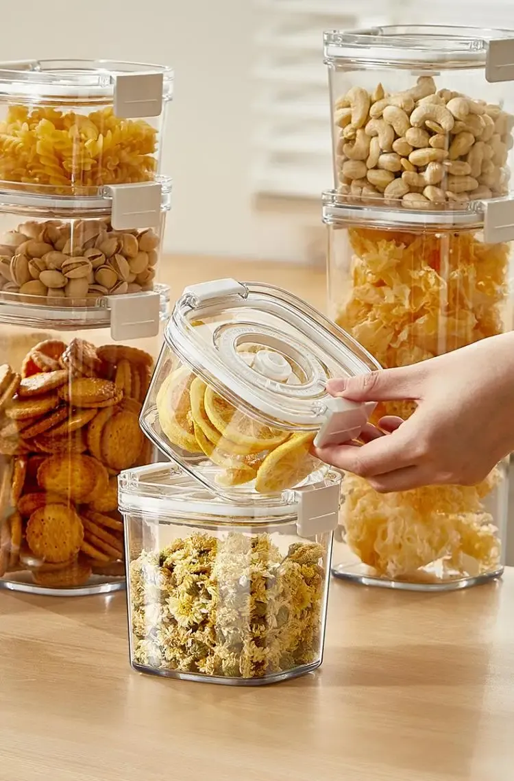 Airtight Vacuum Sealed Food Storage Container Jar for Coffee Beans, Cereals, Tea - Moisture-Proof Kitchen Canister with Pump Option showcase 8