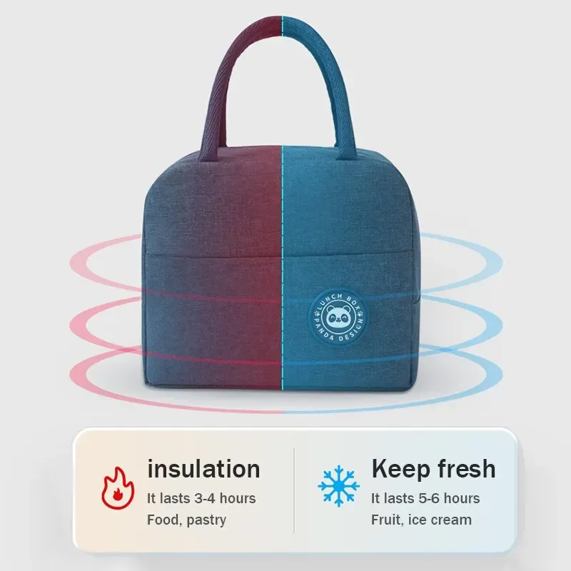 Insulated Lunch Bag for Women & Kids: Thermal Cooler Tote Bag, Portable Canvas Food Container with Ice Pack, Ideal for Picnics & Daily Use thumbnail 5