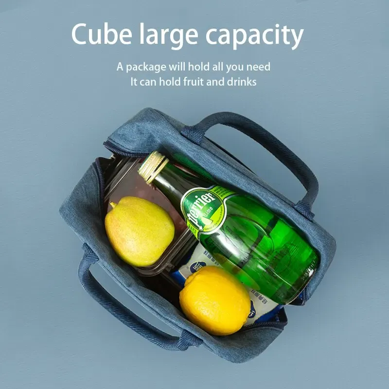 Insulated Lunch Bag for Women & Kids: Thermal Cooler Tote Bag, Portable Canvas Food Container with Ice Pack, Ideal for Picnics & Daily Use thumbnail 3