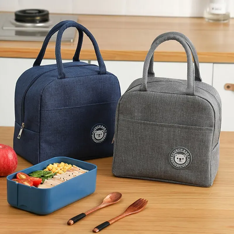 Insulated Lunch Bag for Women & Kids: Thermal Cooler Tote Bag, Portable Canvas Food Container with Ice Pack, Ideal for Picnics & Daily Use thumbnail 2