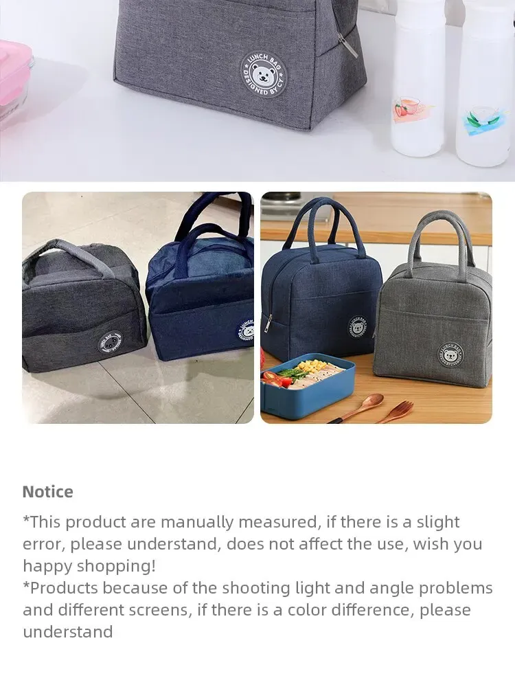 Insulated Lunch Bag for Women & Kids: Thermal Cooler Tote Bag, Portable Canvas Food Container with Ice Pack, Ideal for Picnics & Daily Use showcase 8