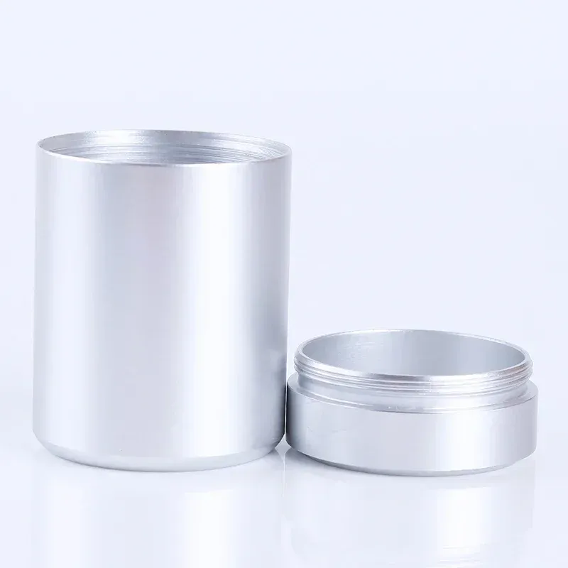 Mini Portable Stainless Steel Storage Container Jar - Airtight Sealed Travel Can for Nuts, Candy, Tea, Food - Solid Color Compact Design showcase 4