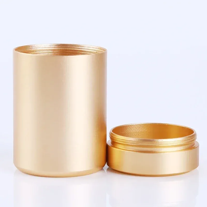 Mini Portable Stainless Steel Storage Container Jar - Airtight Sealed Travel Can for Nuts, Candy, Tea, Food - Solid Color Compact Design showcase 6