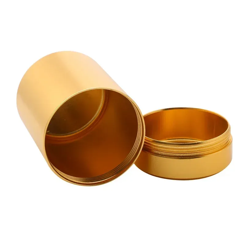 Mini Portable Stainless Steel Storage Container Jar - Airtight Sealed Travel Can for Nuts, Candy, Tea, Food - Solid Color Compact Design thumbnail 5
