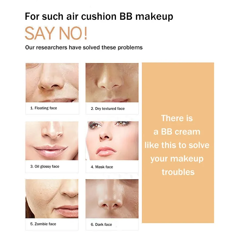 P.TWO.P Air Cushion BB Cream with Butterfly Powder Puff - Moisturizing Foundation, Concealer, Whitening, Oil-Control, Waterproof Makeup for Flawless Complexion showcase 3