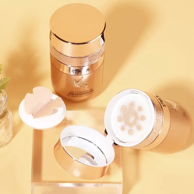 P.TWO.P Air Cushion BB Cream with Butterfly Powder Puff - Moisturizing Foundation, Concealer, Whitening, Oil-Control, Waterproof Makeup for Flawless Complexion showcase 10