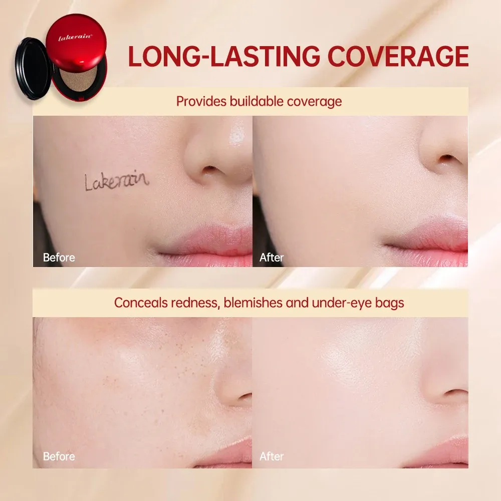 Lakerain Super Fit Cushion Foundation: Long-Lasting 72-Hour Semi-Matte Finish, Buildable Coverage, SPF Sun Protection, Waterproof Face Base Makeup for All Skin Types thumbnail 6