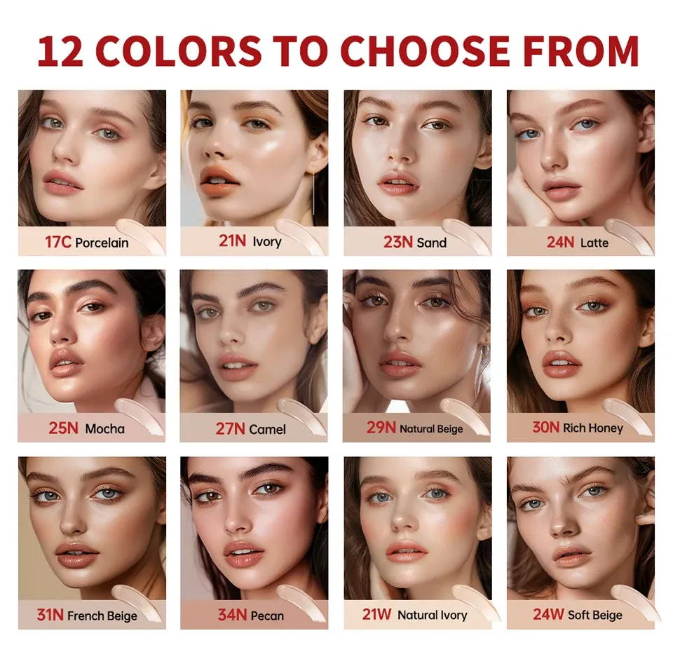 Lakerain Super Fit Cushion Foundation: Long-Lasting 72-Hour Semi-Matte Finish, Buildable Coverage, SPF Sun Protection, Waterproof Face Base Makeup for All Skin Types showcase 2