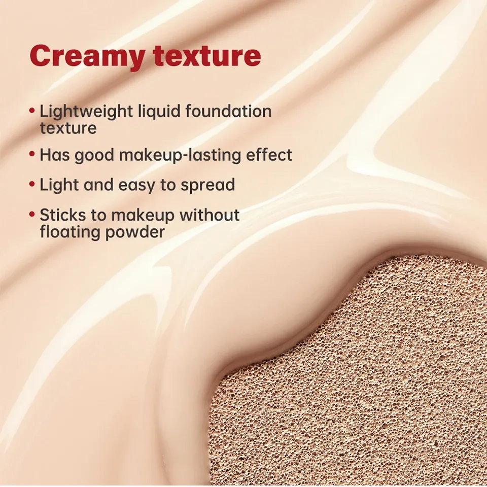 Lakerain Super Fit Cushion Foundation: Long-Lasting 72-Hour Semi-Matte Finish, Buildable Coverage, SPF Sun Protection, Waterproof Face Base Makeup for All Skin Types showcase 7
