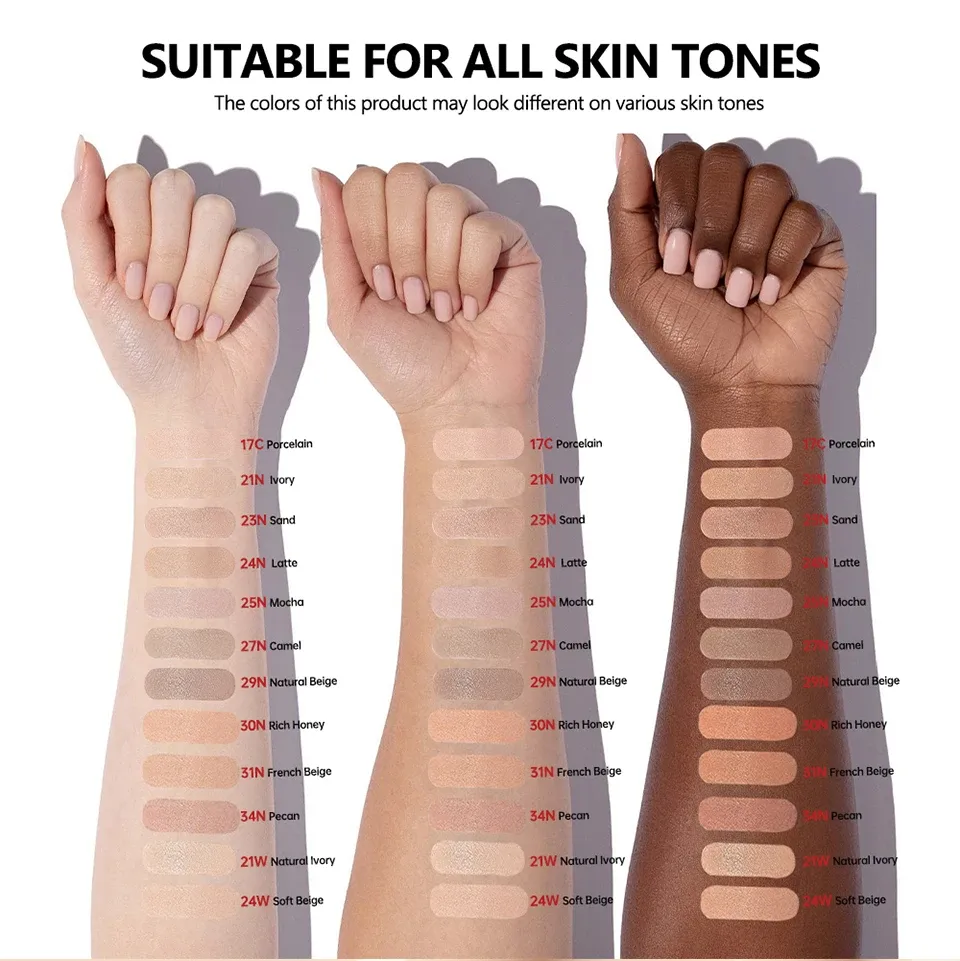 Lakerain Super Fit Cushion Foundation: Long-Lasting 72-Hour Semi-Matte Finish, Buildable Coverage, SPF Sun Protection, Waterproof Face Base Makeup for All Skin Types showcase 6