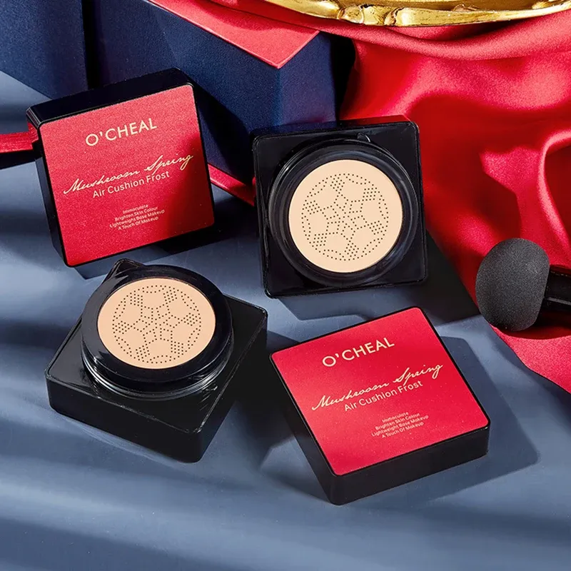 OCHEAL Mushroom Head BB Cream Foundation Cushion Compact - Full Coverage Concealer with Puff for Flawless Face Makeup Base thumbnail 4