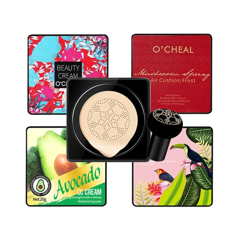 OCHEAL Mushroom Head BB Cream Foundation Cushion Compact - Full Coverage Concealer with Puff for Flawless Face Makeup Base thumbnail 1